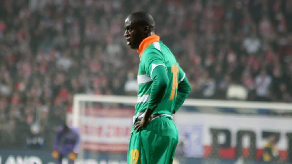 Yaya Touré avec le maillot de la Côte d’Ivoire en 2010.