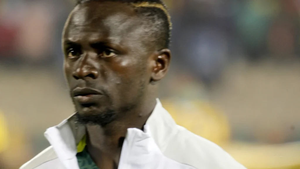 Sadio Mané en tenue de la sélection sénégalaise en janvier 2022.