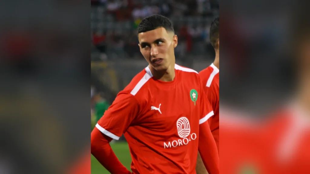 Bilal El Khannouss sous le maillot marocain en septembre 2023.
