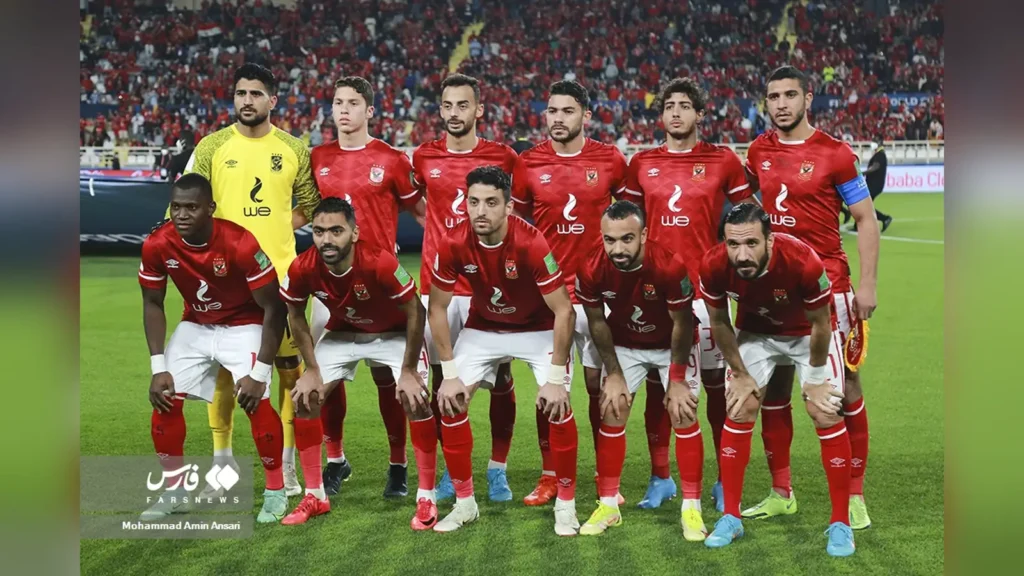 L’équipe d’Al Ahly posant avant une rencontre du Mondial des clubs en février 2022.