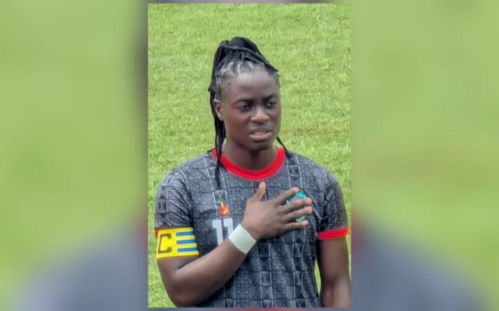 Tabitha Chawinga lors de Zambie–Malawi en février 2025.