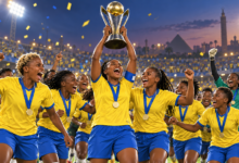 Sundowns Ladies 2021 — illustration éditoriale générée pour FootBantu.