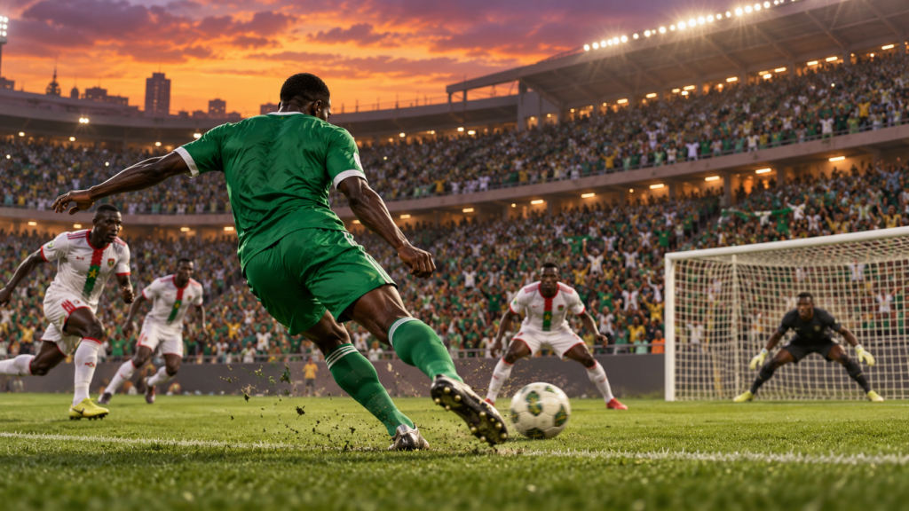 Nigeria 2013 : Stephen Keshi et les Super Eagles retrouvent le sommet — illustration éditoriale générée pour FootBantu