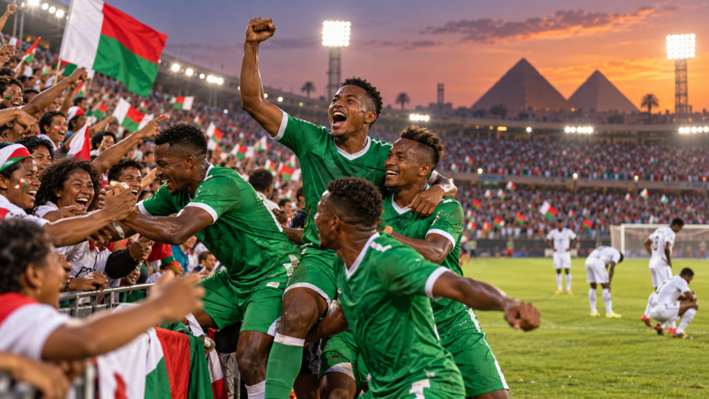 Madagascar 2019 : les Barea révèlent leur potentiel à la CAN — illustration éditoriale générée pour FootBantu.