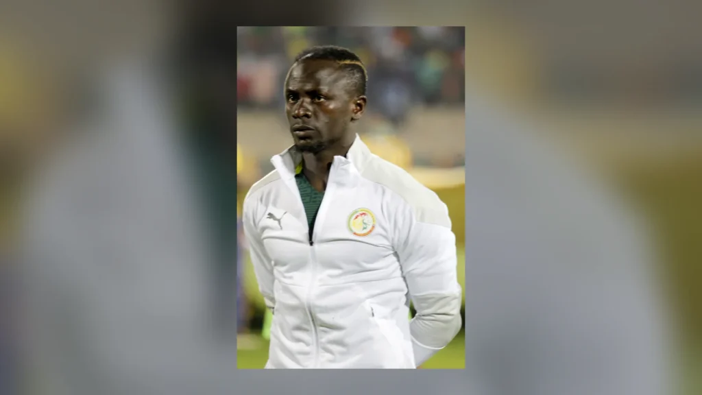 Sadio Mané en maillot de la sélection du Sénégal