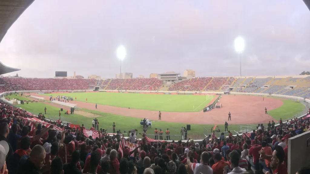 Tribunes du stade Mohamed V à Casablanca, photographiées en juillet 2018.